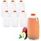 64 Oz HDPE Plastic Juice Bottles with Orange Tamper Evident Caps Set(6 Bottles)